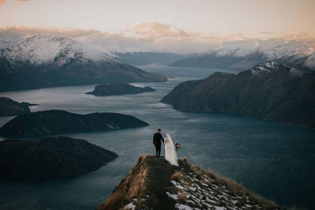 Coromandel Peak Sunset Helicopter Elopement